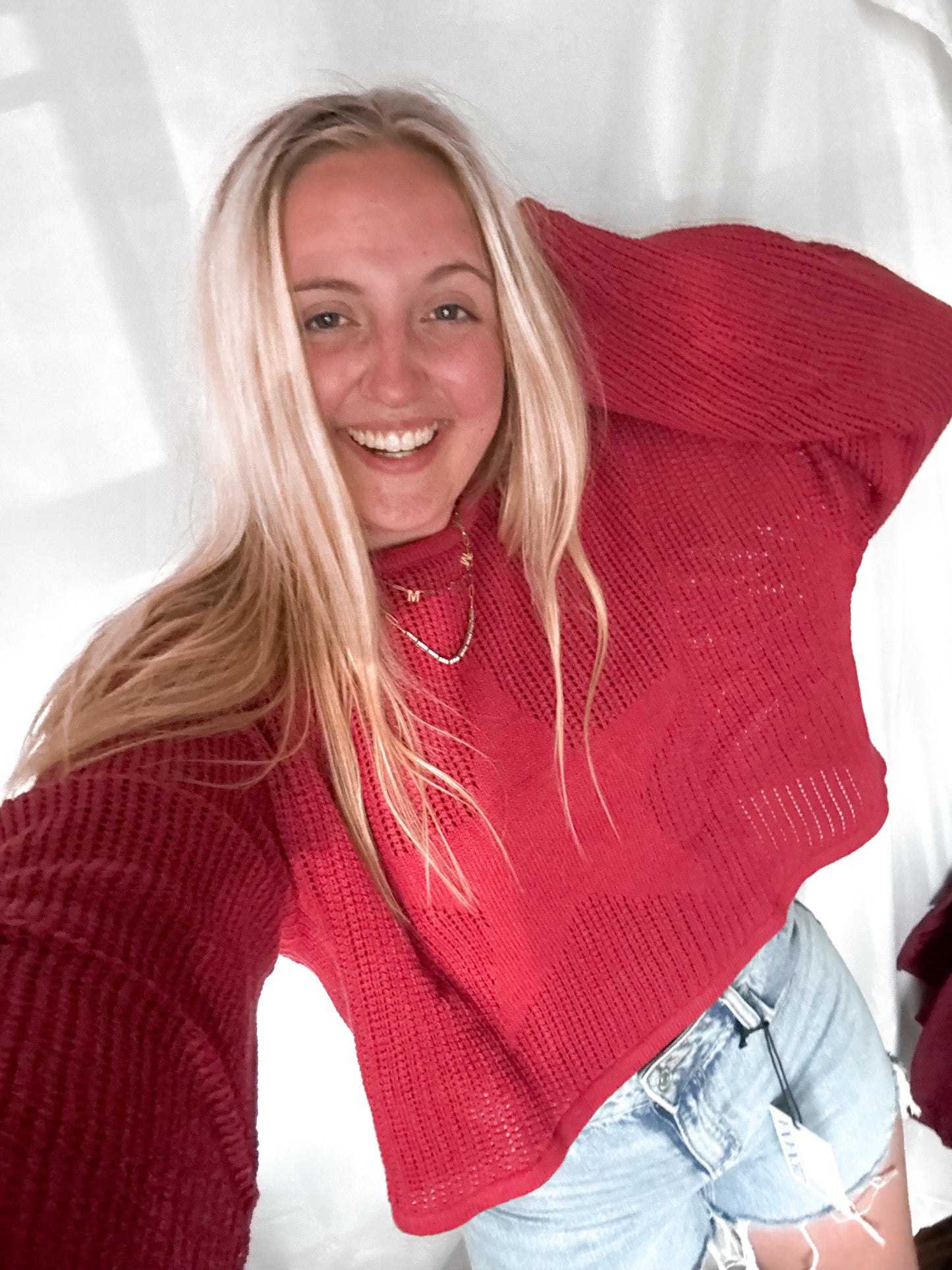 Crochet Red Star Top