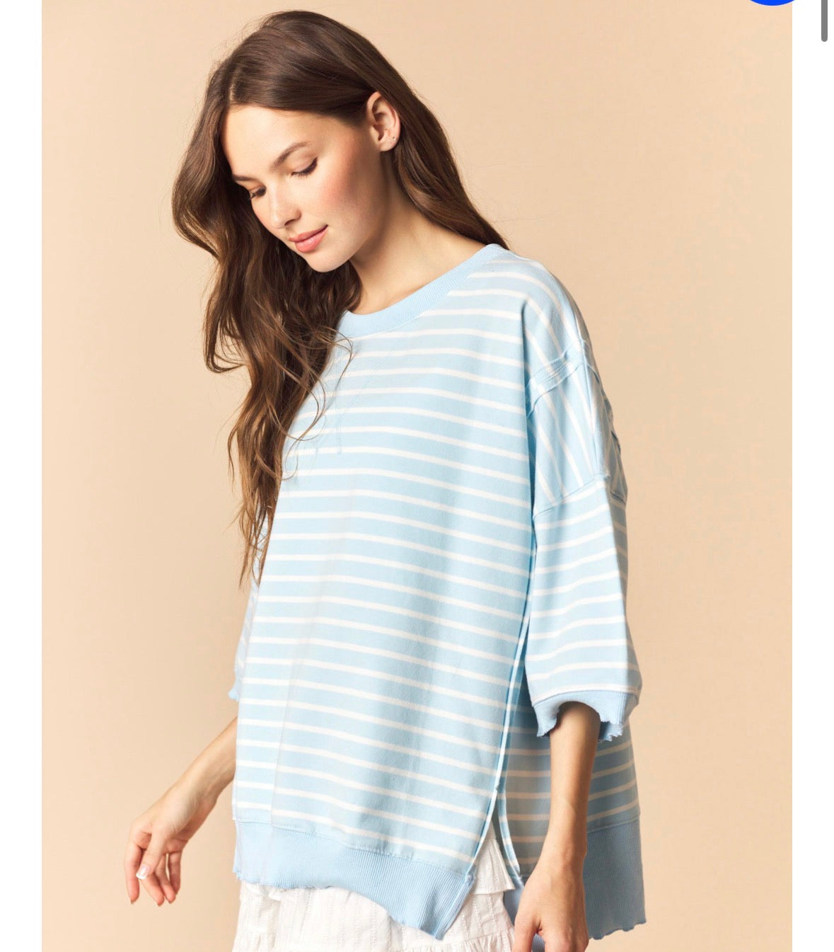 Blue/White Striped Top