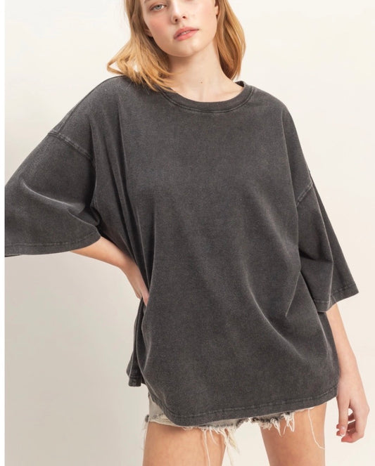 Oversized Black Tee