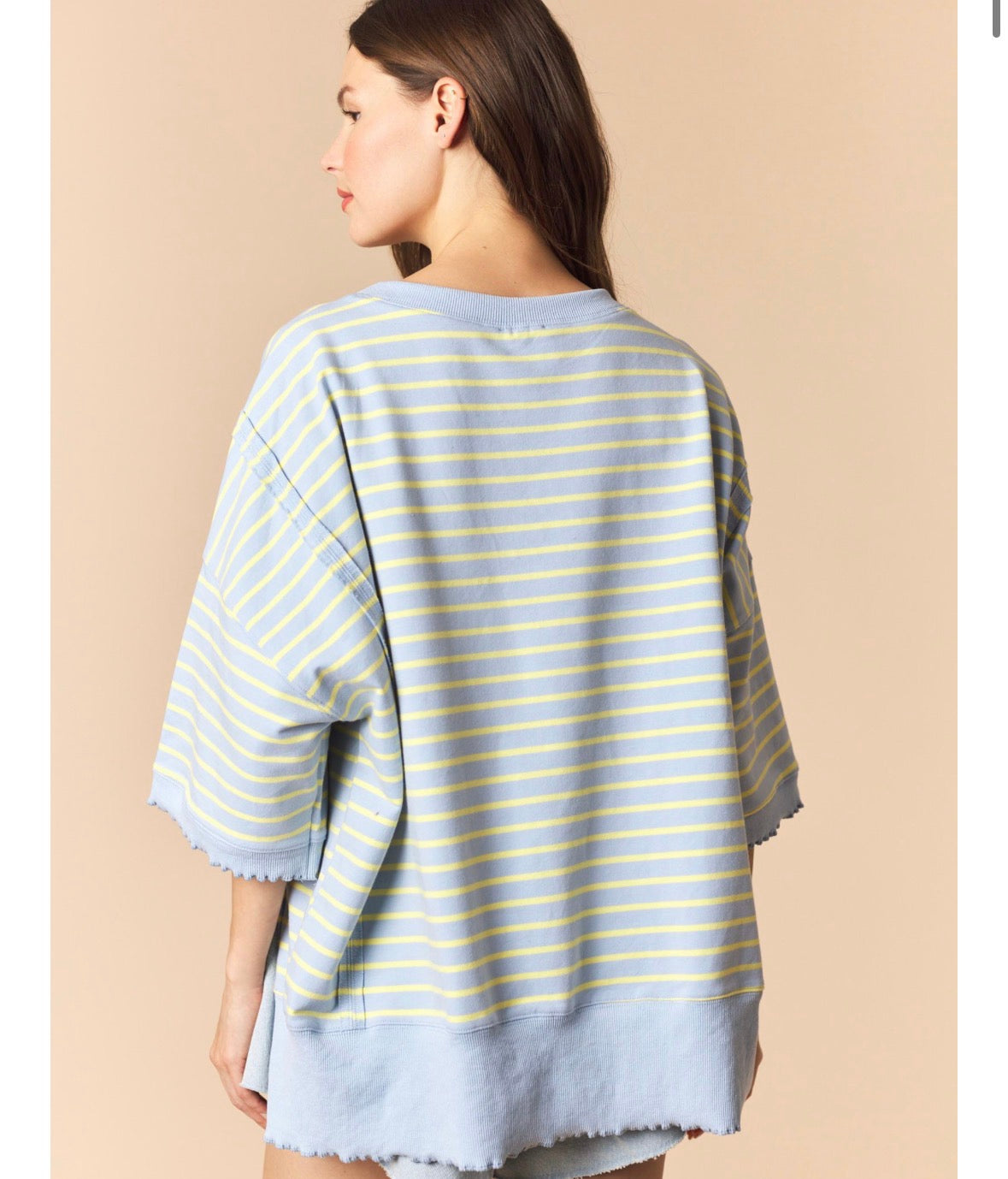 Lemon/Blue Striped Top