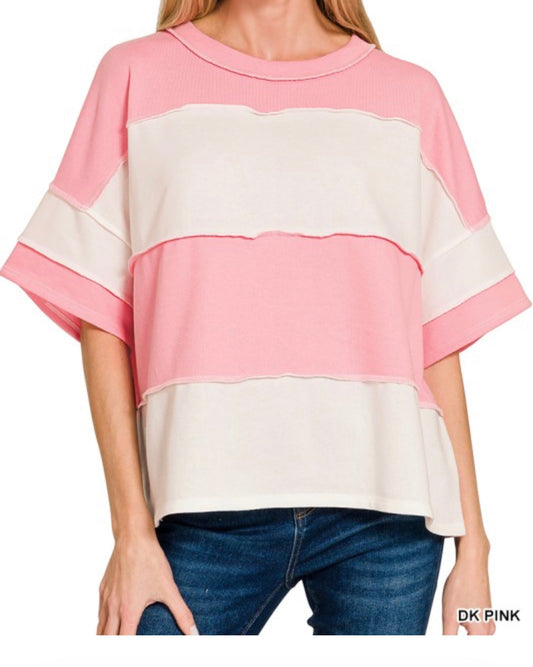 Pink Stripe Top
